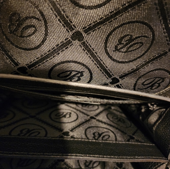 Brighton LEON Black pebbled leather with brown croc cross body - Picture 5 of 5